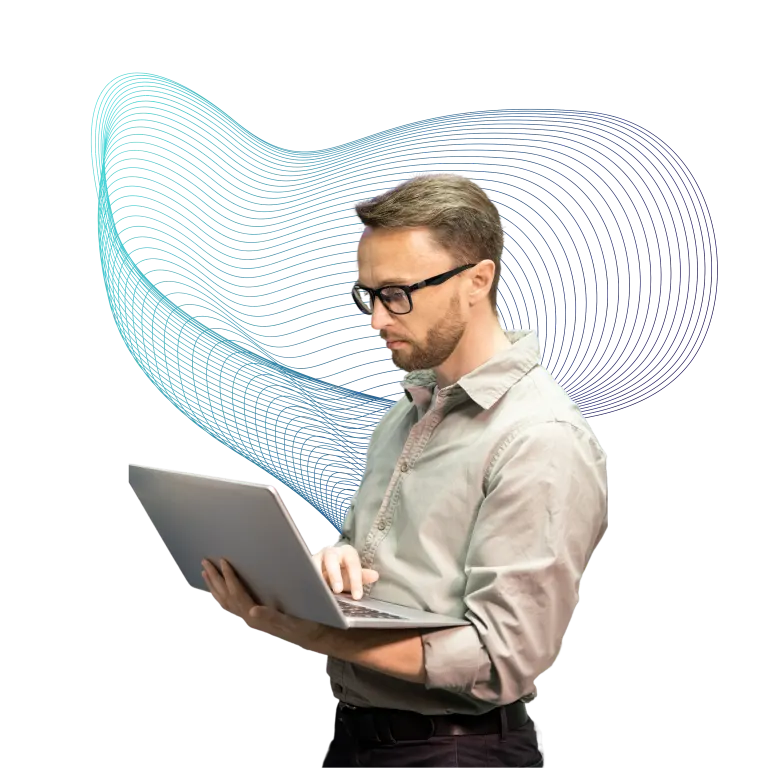 Person with laptop