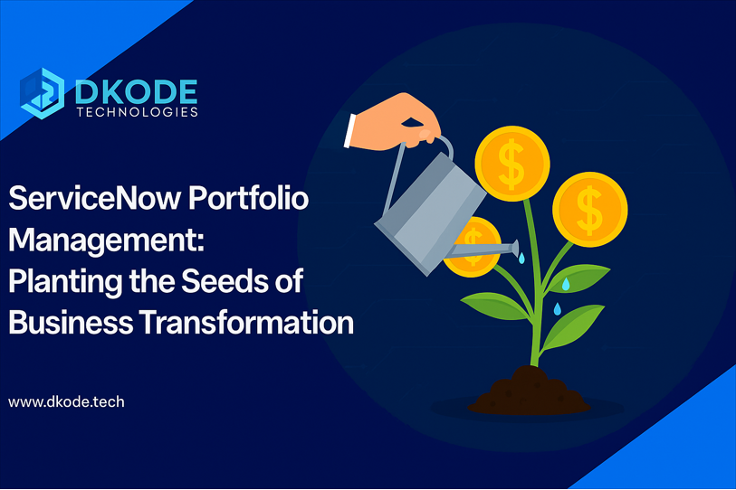 ServiceNow Portfolio Management business transformation illustration by DKODE